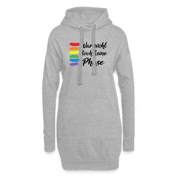 N’était probablement pas une phase de cadeau LGBT - Sweat-shirt à capuche long Femme - gris chiné - Devant