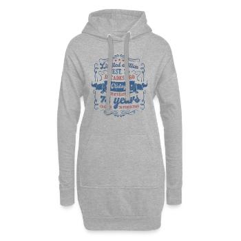 Vintage Légendaire - Vieilli parfaitement 74ème anniversaire - Sweat-shirt à capuche long Femme - gris chiné - Devant