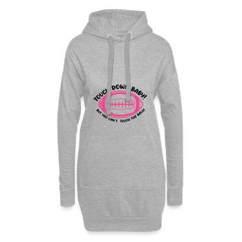 Nous allons avoir une annonce de bébé - Sweat-shirt à capuche long Femme - gris chiné - Devant
