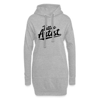 Retro Swoosh Job - Tatoueur - Sweat-shirt à capuche long Femme - gris chiné - Devant