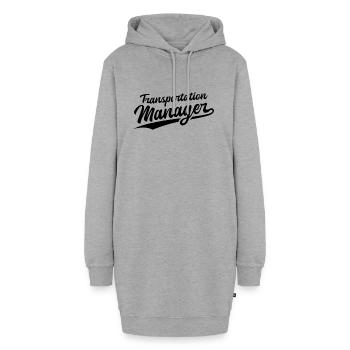 Retro Swoosh Job - Transportation Manager - Hoodie-Kleid - Grau meliert - Vorne