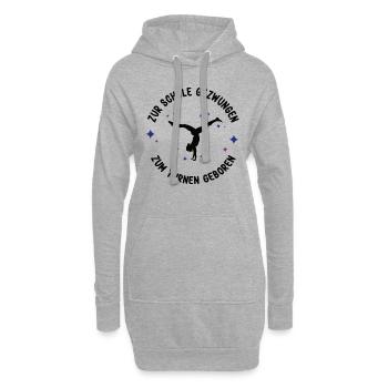 ZUR SCHULE GEZWUNGEN ZUM TURNEN GEBOREN Turnoutfit - Hoodie-Kleid - Grau meliert - Vorne