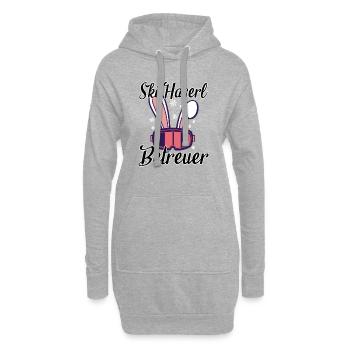 Ski Haserl Betreuer - Hoodie-Kleid - Grau meliert - Vorne