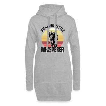 Highland Cattle Whisperer Vaches Cow Farmer Farmer - Sweat-shirt à capuche long Femme - gris chiné - Devant