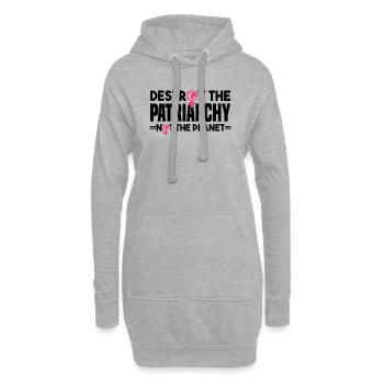 Feminismus Gleichberechtigung Frauenpower Spruch - Hoodie-Kleid - Grau meliert - Vorne