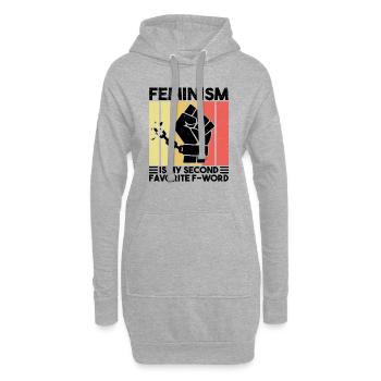 Féminisme Égalité Women’s Power Slogan - Sweat-shirt à capuche long Femme - gris chiné - Devant