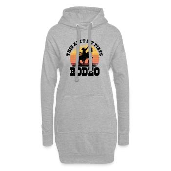Rodéo Western Cowboy Wild West Retro Horse - Sweat-shirt à capuche long Femme - gris chiné - Devant