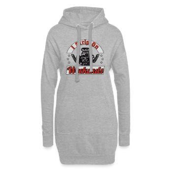 Muscel Car V8 Turbocharger Tuning Rennwagen - Hoodie-Kleid - Grau meliert - Vorne