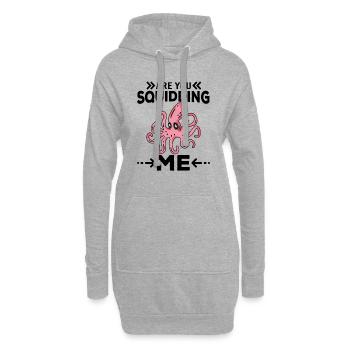 Tintenfisch Krake Oktopus Meer Tentakel Kraken - Hoodie-Kleid - Grau meliert - Vorne
