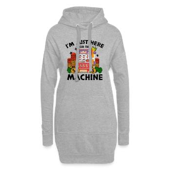 Kasino Glücksspiel Spielautomat Kartenspiel - Hoodie-Kleid - Grau meliert - Vorne