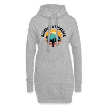 Büffel Bison Ochse Indianer Amerikanisch - Hoodie-Kleid - Grau meliert - Vorne