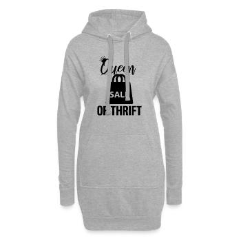 Magasin d’occasion Eco Hipster d’occasion - Sweat-shirt à capuche long Femme - gris chiné - Devant