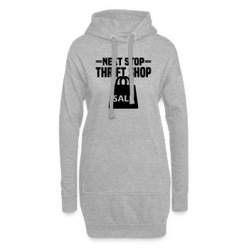Magasin d’occasion Eco Hipster d’occasion - Sweat-shirt à capuche long Femme - gris chiné - Devant