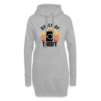 Magasin d’occasion Eco Hipster d’occasion - Sweat-shirt à capuche long Femme - gris chiné - Devant