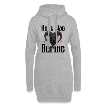 Satan Belzébuth Diable Gothique Pentagramme Mystique - Sweat-shirt à capuche long Femme - gris chiné - Devant