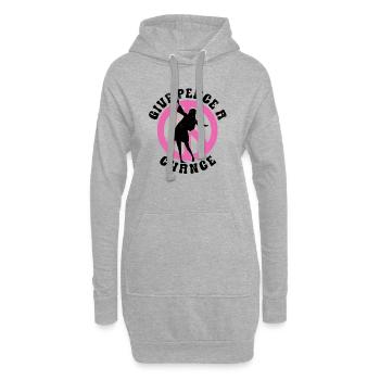 Hippie Peace Zeichen Frieden Blumen Blumenkind - Hoodie-Kleid - Grau meliert - Vorne