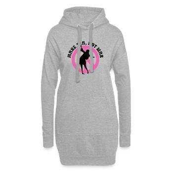 Hippie Peace Zeichen Frieden Blumen Blumenkind - Hoodie-Kleid - Grau meliert - Vorne