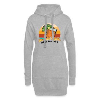 Tequila Alkohol Mexikanisch Mexiko Latino - Hoodie-Kleid - Grau meliert - Vorne