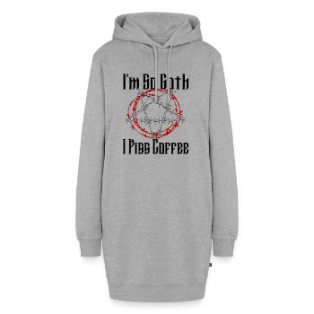 Satan Beelzebub Teufel Gothic Pentagram Mystisch - Hoodie-Kleid - Grau meliert - Vorne