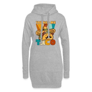 Taco Somberero Mexikanisch Mexiko Latino - Hoodie-Kleid - Grau meliert - Vorne