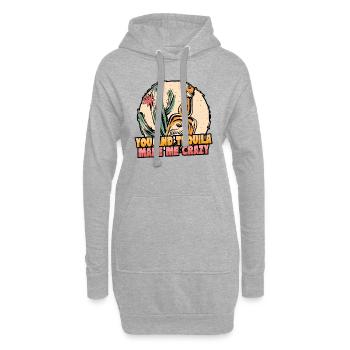 Tequila Alkohol Mexikanisch Mexiko Latino - Hoodie-Kleid - Grau meliert - Vorne