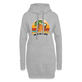 Tequila Alkohol Mexikanisch Mexiko Latino - Hoodie-Kleid - Grau meliert - Vorne