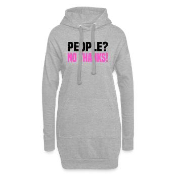 Misanthrop Menschenhasser Asozial Introvertiert - Hoodie-Kleid - Grau meliert - Vorne