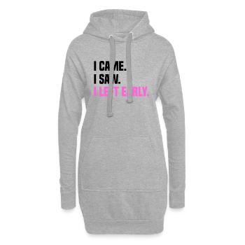 Misanthrop Menschenhasser Asozial Introvertiert - Hoodie-Kleid - Grau meliert - Vorne