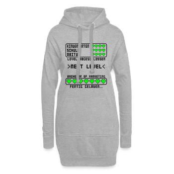 Bachelor Marketing of Arts B.A, Studium bestanden - Hoodie-Kleid - Grau meliert - Vorne