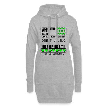 Mathematik Mathe Studium Examen bestanden - Hoodie-Kleid - Grau meliert - Vorne