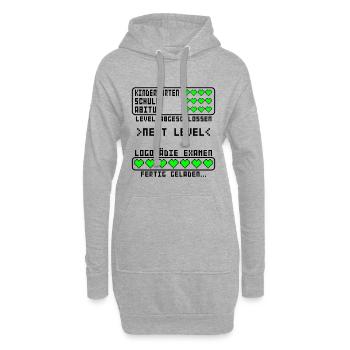 Logopädie Bachelor Examen Studium B.Sc. bestanden - Hoodie-Kleid - Grau meliert - Vorne