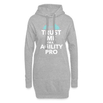Vertrauen Sie mir Beweglichkeit - Hoodie-Kleid - Grau meliert - Vorne