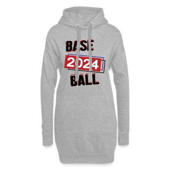 Baseball Spielerin Team Turnier Mannschaft 2024 - Hoodie-Kleid - Grau meliert - Vorne