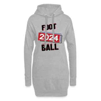 Football Spielerin Team Turnier Mannschaft 2024 - Hoodie-Kleid - Grau meliert - Vorne