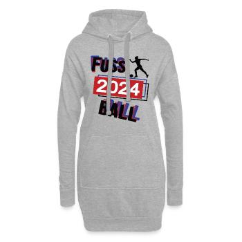 Fussball Spielerin Team Turnier Mannschaft 2024 - Hoodie-Kleid - Grau meliert - Vorne