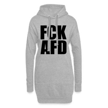 Fck afd - Hoodie-Kleid - Grau meliert - Vorne