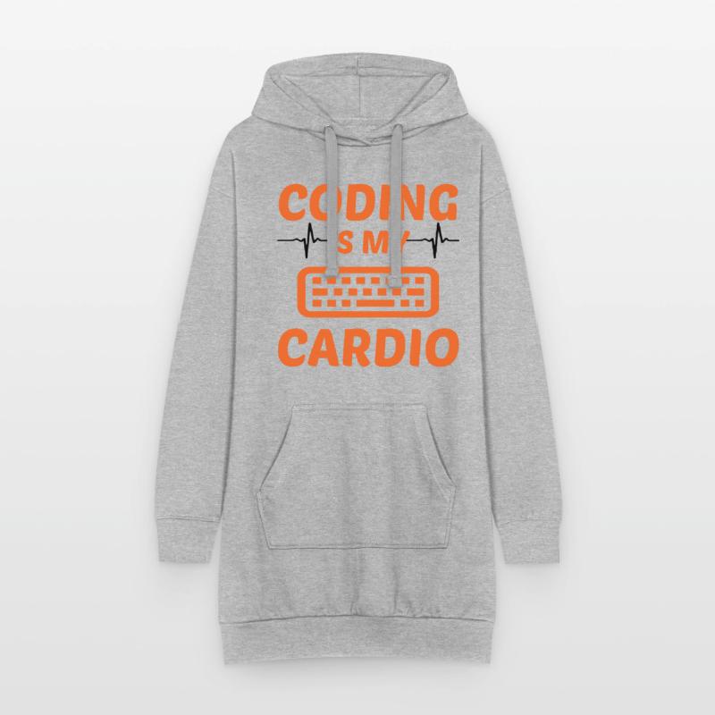 Coding Is My Cardio Programming Coder Computer Gee Hoodie-Kleid