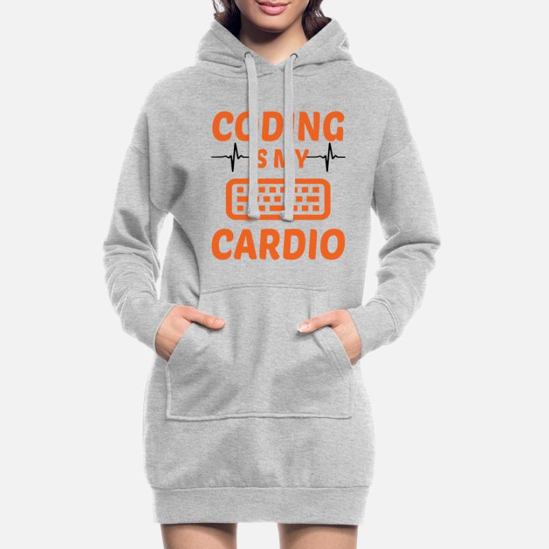 Coding Is My Cardio Programming Coder Computer Gee Hoodie-Kleid
