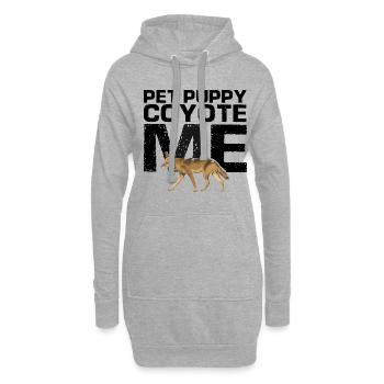Conception de coyote pour les réacteurs de coyote - Sweat-shirt à capuche long Femme - gris chiné - Devant