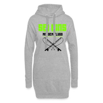 Locker bleiben Papa macht das schon - Hoodie-Kleid - Grau meliert - Vorne