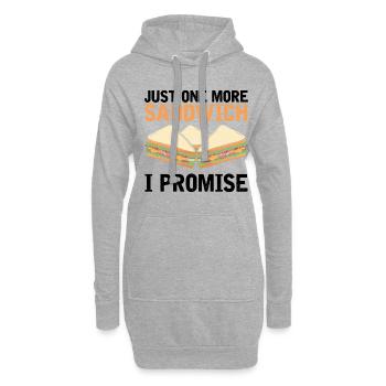 Sandwich Lover Cheese Fast Food Food Food - Sweat-shirt à capuche long Femme - gris chiné - Devant