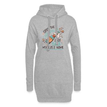 I Got Back My Last Name | Divorce Party - Hoodie Dress - heather grey - Front