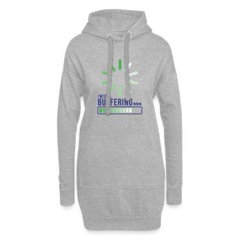 I'm Still Buffering - Hoodie Dress - heather grey - Front
