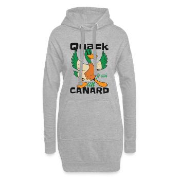 Je Suis Un Canard - Sweat-shirt à capuche long Femme - gris chiné - Devant