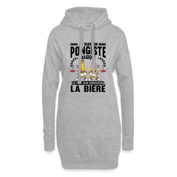 Je Suis Une Pongiste Magique - Sweat-shirt à capuche long Femme - gris chiné - Devant