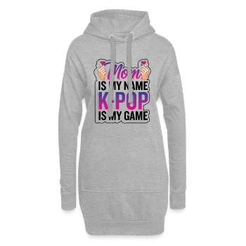 Maman Kpop humoristique - Sweat-shirt à capuche long Femme - gris chiné - Devant