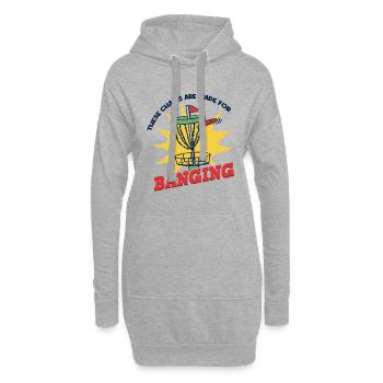 Discgolfspieler sagen Männer - Hoodie-Kleid - Grau meliert - Vorne