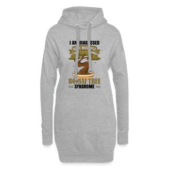Bonsaï - Sweat-shirt à capuche long Femme - gris chiné - Devant