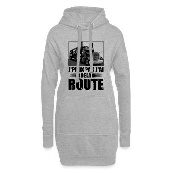 Routier Humour Camionneur - Sweat-shirt à capuche long Femme - gris chiné - Devant