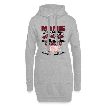 Mamie Cadeau Fête Des Mères - Sweat-shirt à capuche long Femme - gris chiné - Devant